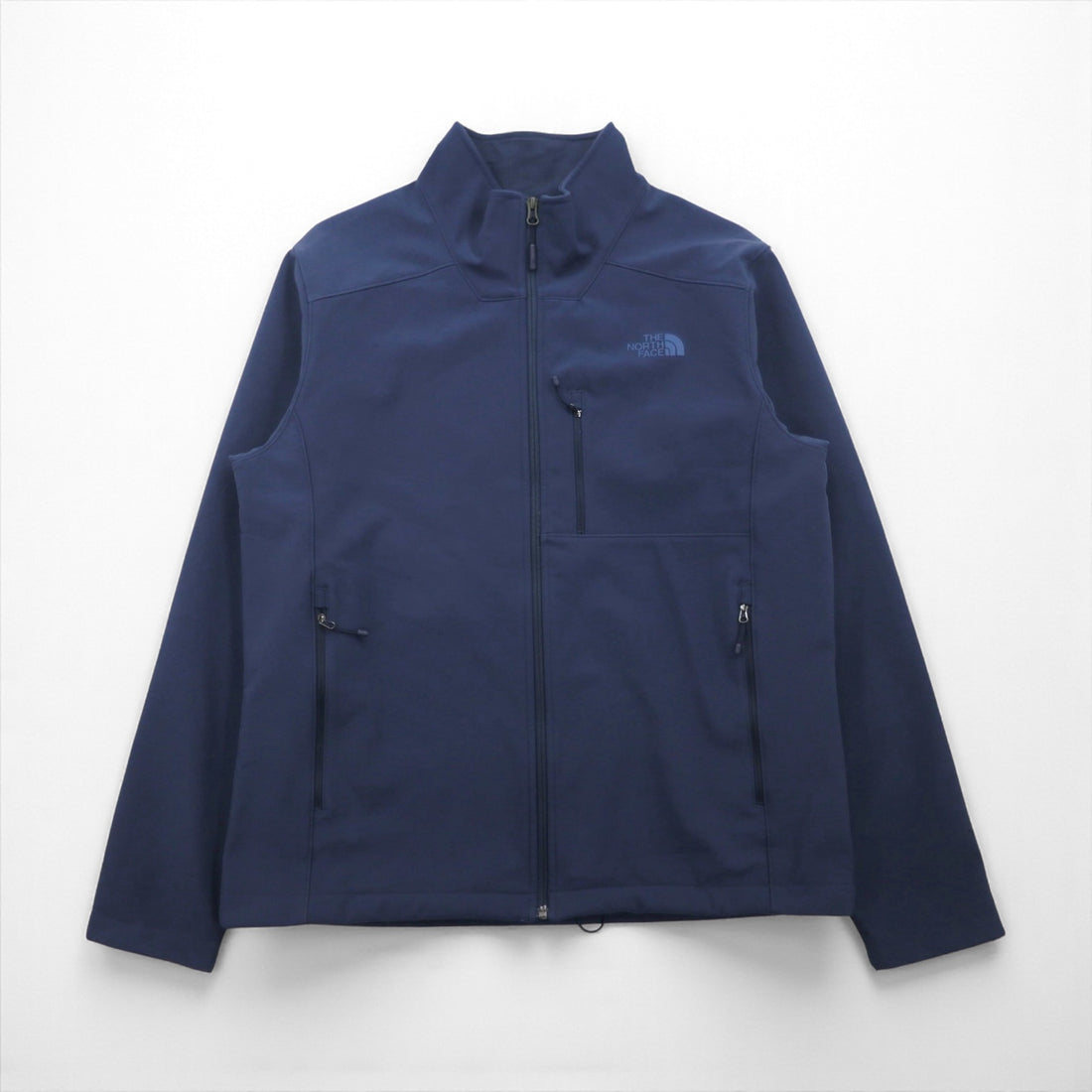 THE NORTH FACE APEX BIONIC2 Fleece Jacket, Navy, Drawcord, Windwall, Size L, US Standard, A2RE7U6R