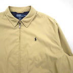Polo Ralph Lauren 90s Swing Top Harrington Jacket, XL, Beige, Chin Strap, Small Pony Embroidery