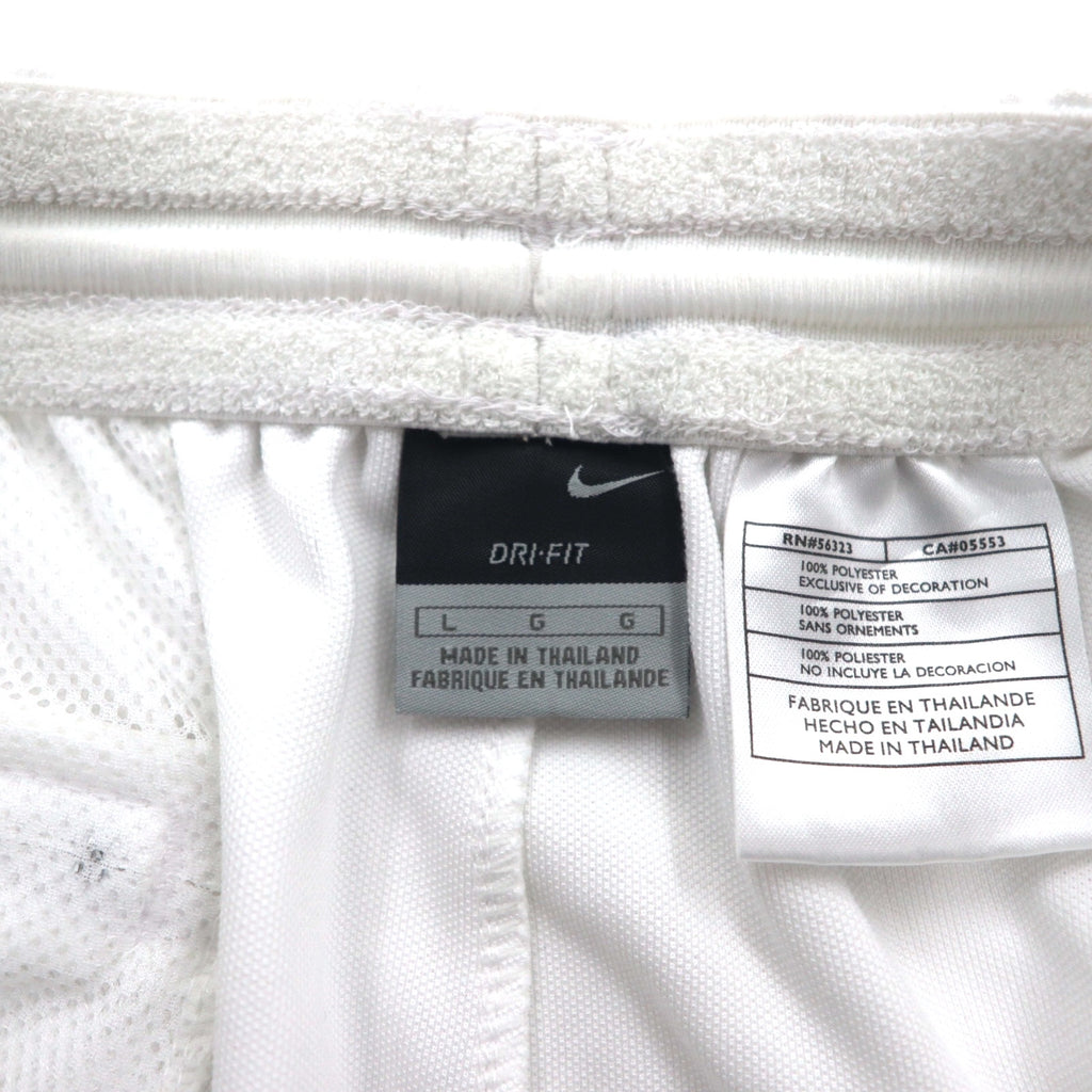 NIKE Dri-Fit Shorts Half Pants L White Swoosh Game Pants