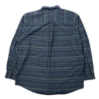 PENDLETON Flannel Button-Down Shirt L Green Check Cotton EXPEDITION SHIRT