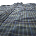 PENDLETON Flannel Button-Down Shirt L Green Check Cotton EXPEDITION SHIRT
