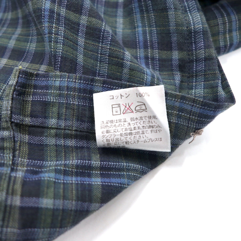 PENDLETON Flannel Button-Down Shirt L Green Check Cotton EXPEDITION SHIRT