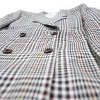 Burberrys シルク ダブル スーツ セットアップ M ベージュ チェック ウール WILLIAM BROWN