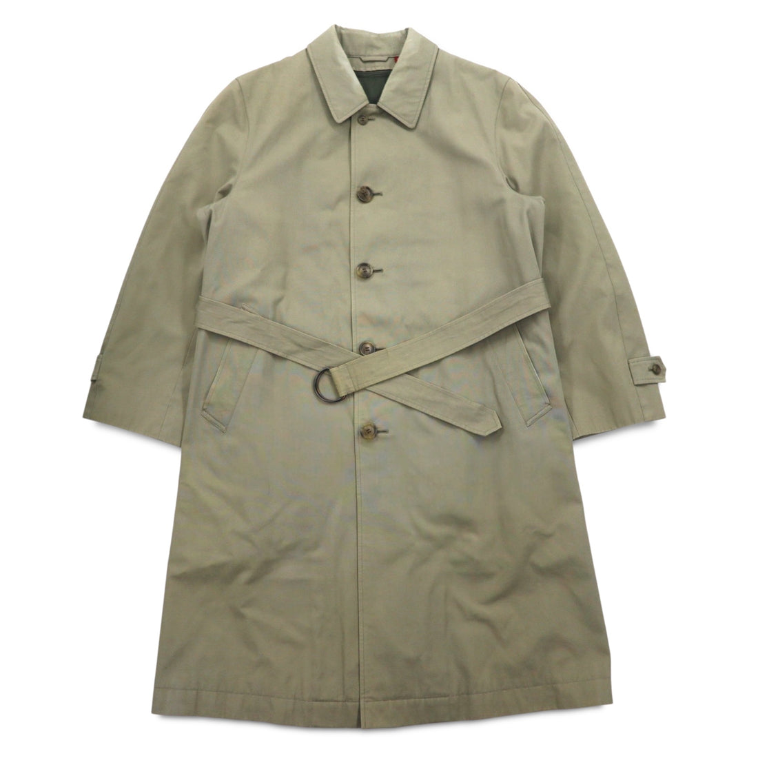 D'URBAN 80s Balmacaan Trench Coat M Beige Removable Liner Belt Included Made in Japan
