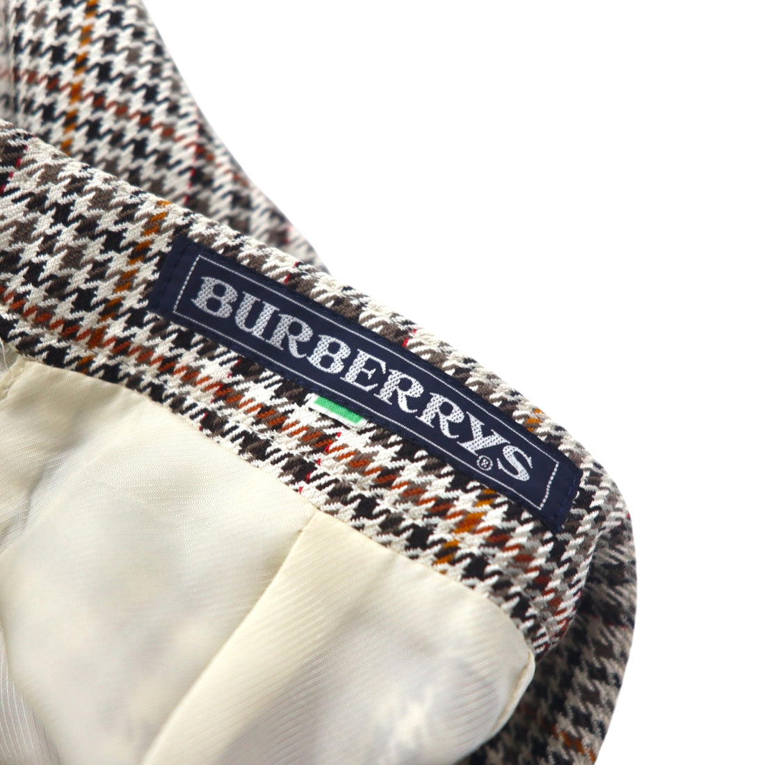 Burberrys シルク ダブル スーツ セットアップ M ベージュ チェック ウール WILLIAM BROWN