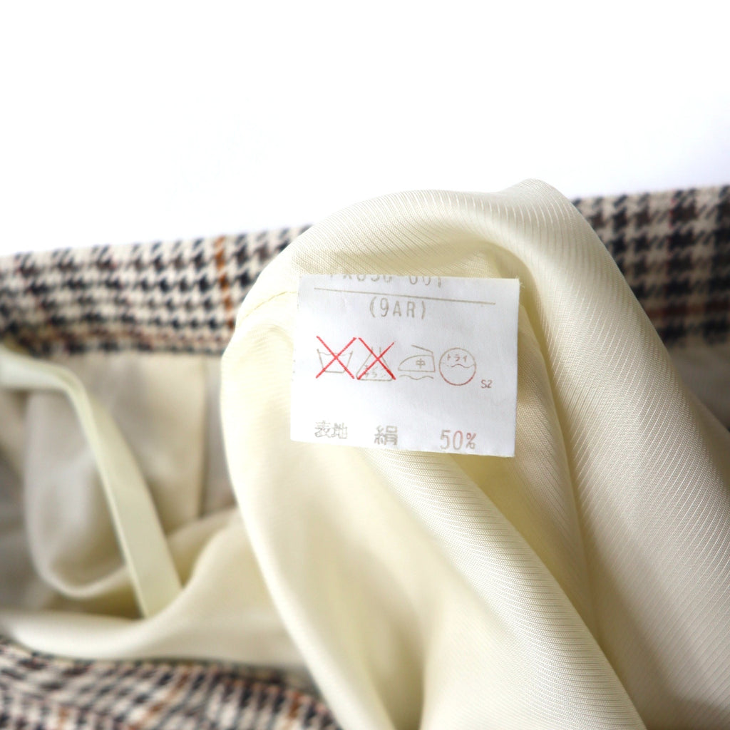 Burberrys シルク ダブル スーツ セットアップ M ベージュ チェック ウール WILLIAM BROWN