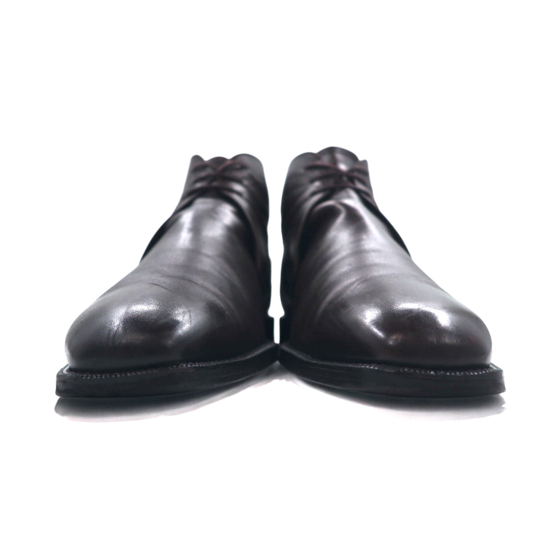 BURBERRY Chukka Boots Ankle Boots 27cm Brown Leather BU1520