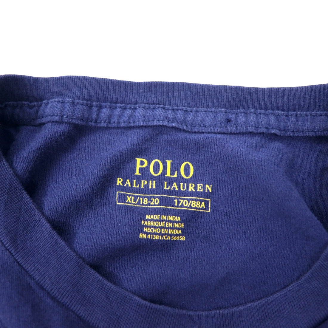 POLO RALPH LAUREN Football T-Shirt XL Navy Grey Cotton Numbering