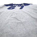 POLO RALPH LAUREN Football T-Shirt XL Navy Grey Cotton Numbering