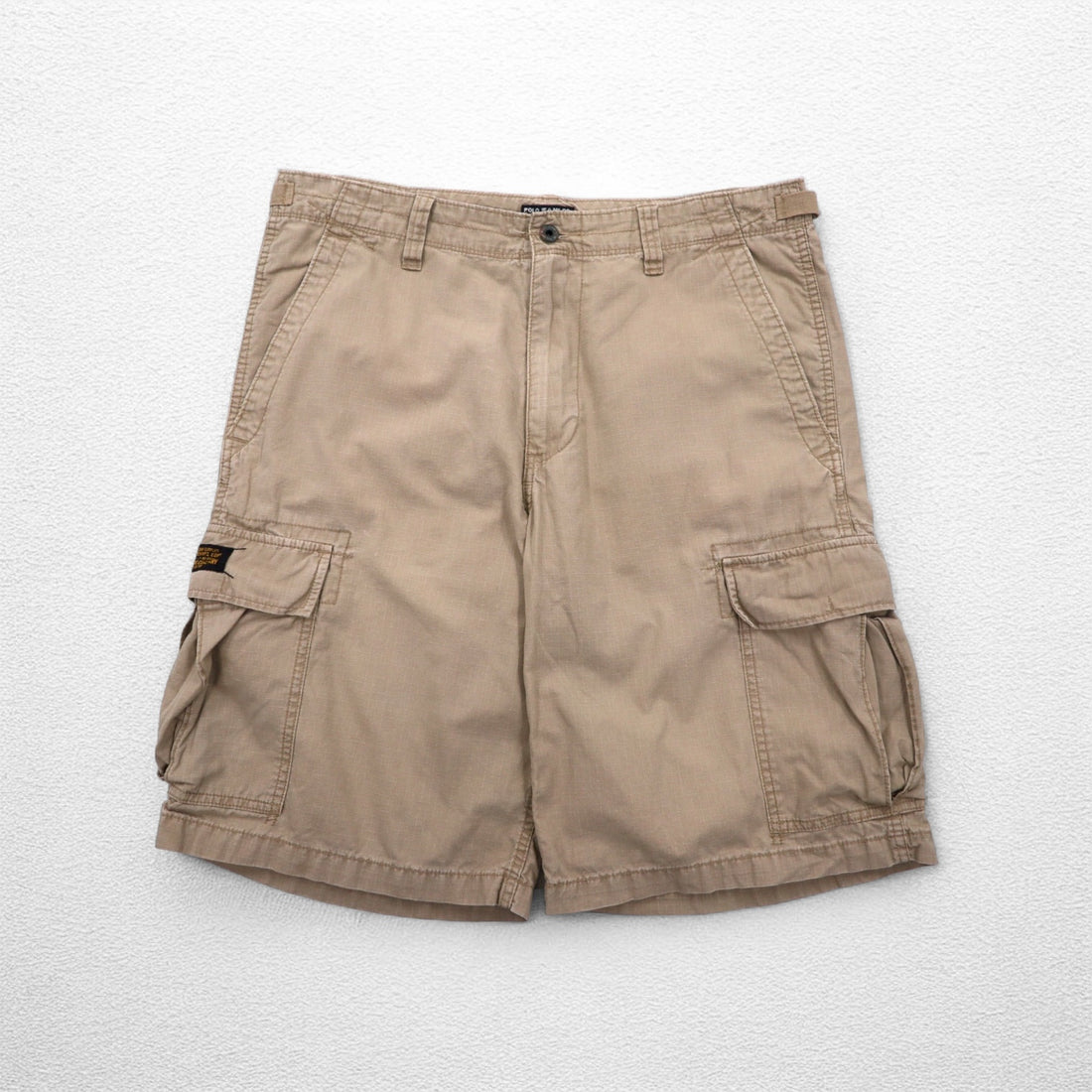 POLO JEANS CO. RALPH LAUREN 90年代 リップストップ カーゴショートパンツ ハーフパンツ L カーキ コットン