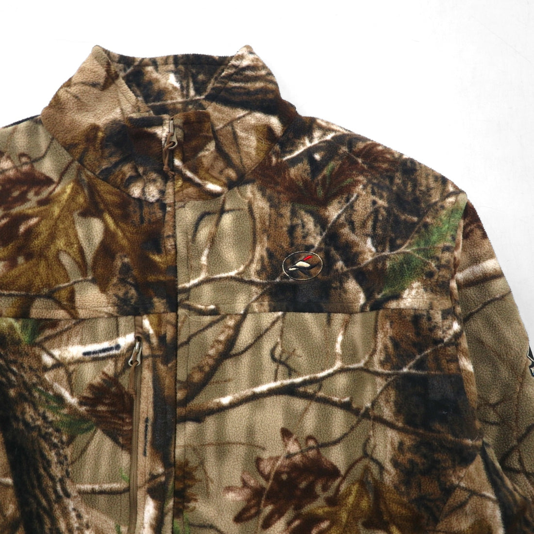 RED HEAD Real Tree Camo Fleece Jacket XL Khaki WINDPROOF Water Repellent Zip Up
