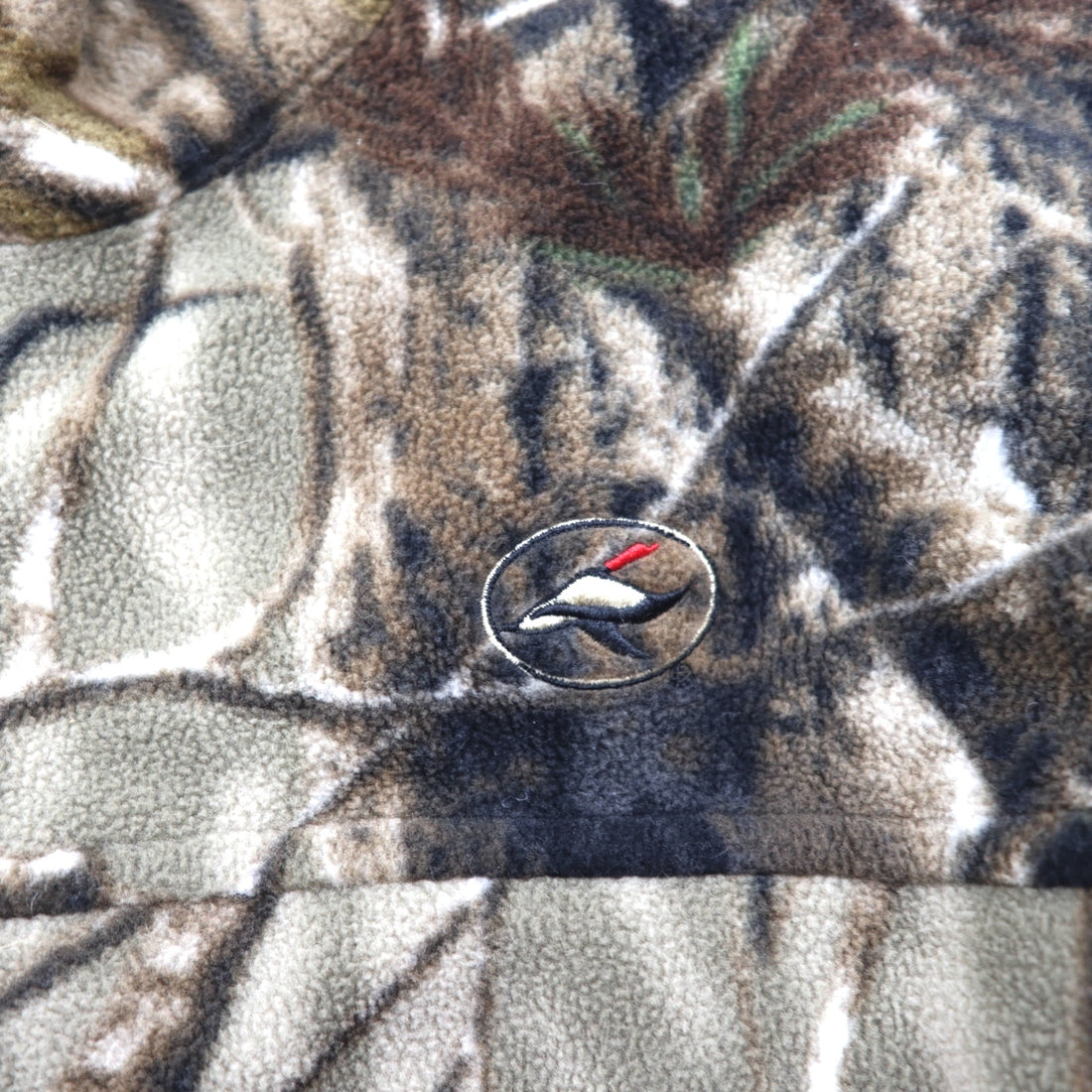 RED HEAD Real Tree Camo Fleece Jacket XL Khaki WINDPROOF Water Repellent Zip Up