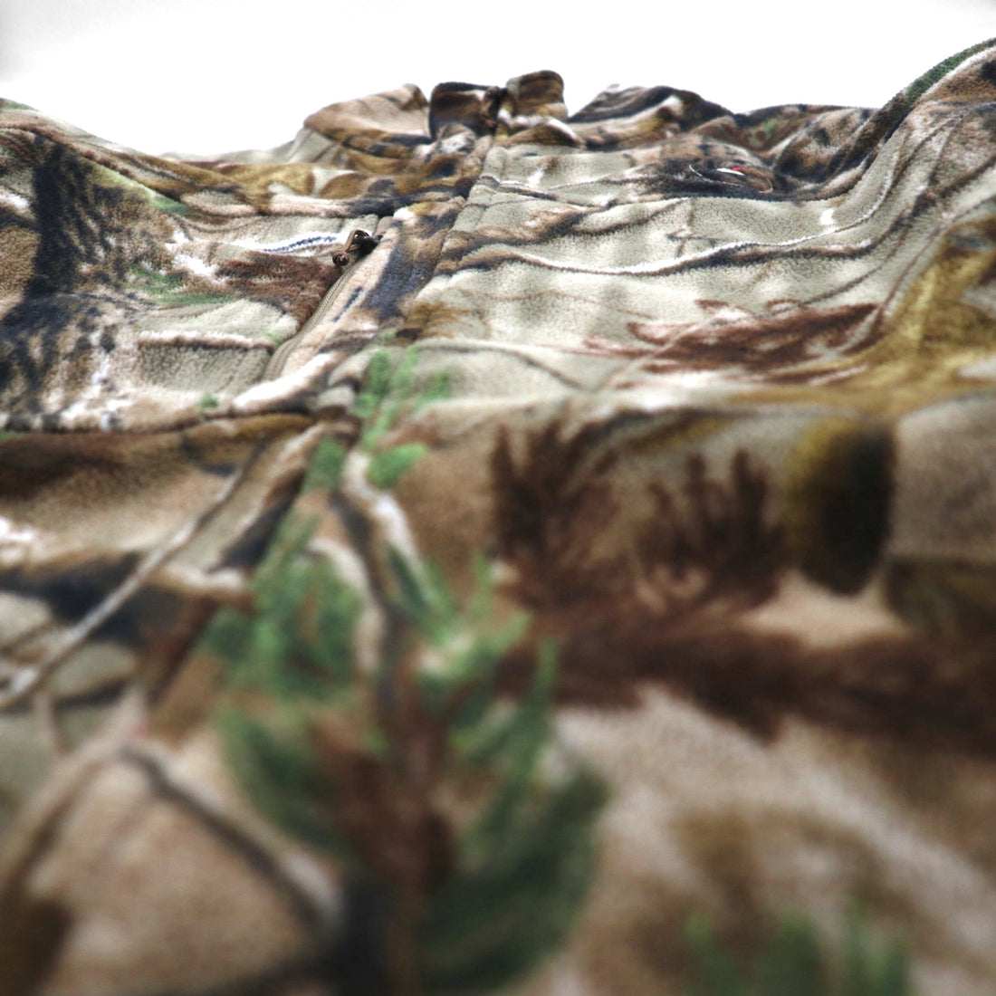 RED HEAD Real Tree Camo Fleece Jacket XL Khaki WINDPROOF Water Repellent Zip Up