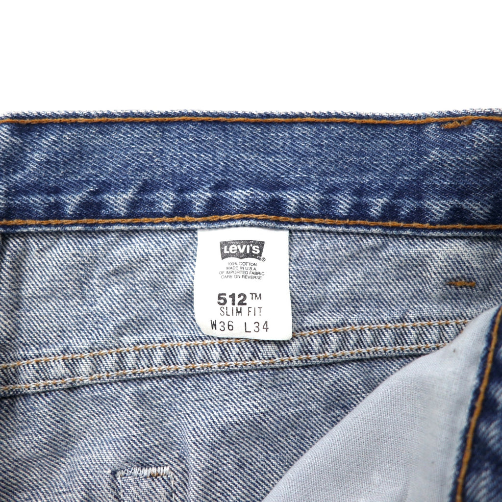 Levi's USA Made 00's Slim Fit Tapered Denim Pants 36 Blue Cotton SLIM FIT 00512-4891