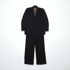 80s Japan Vintage 2-Piece Suits Ando 80s Japanese Made Suit Set, Size L, Brown Wool