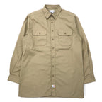 日本然リトテ-古着オンライン-carhartt ツイル ワークシャツ L TALL ベージュ ポリエステル コットン S224 メキシコ製-carhartt twill work shirt L TALL beige polyester cotton S224 Mexico Made