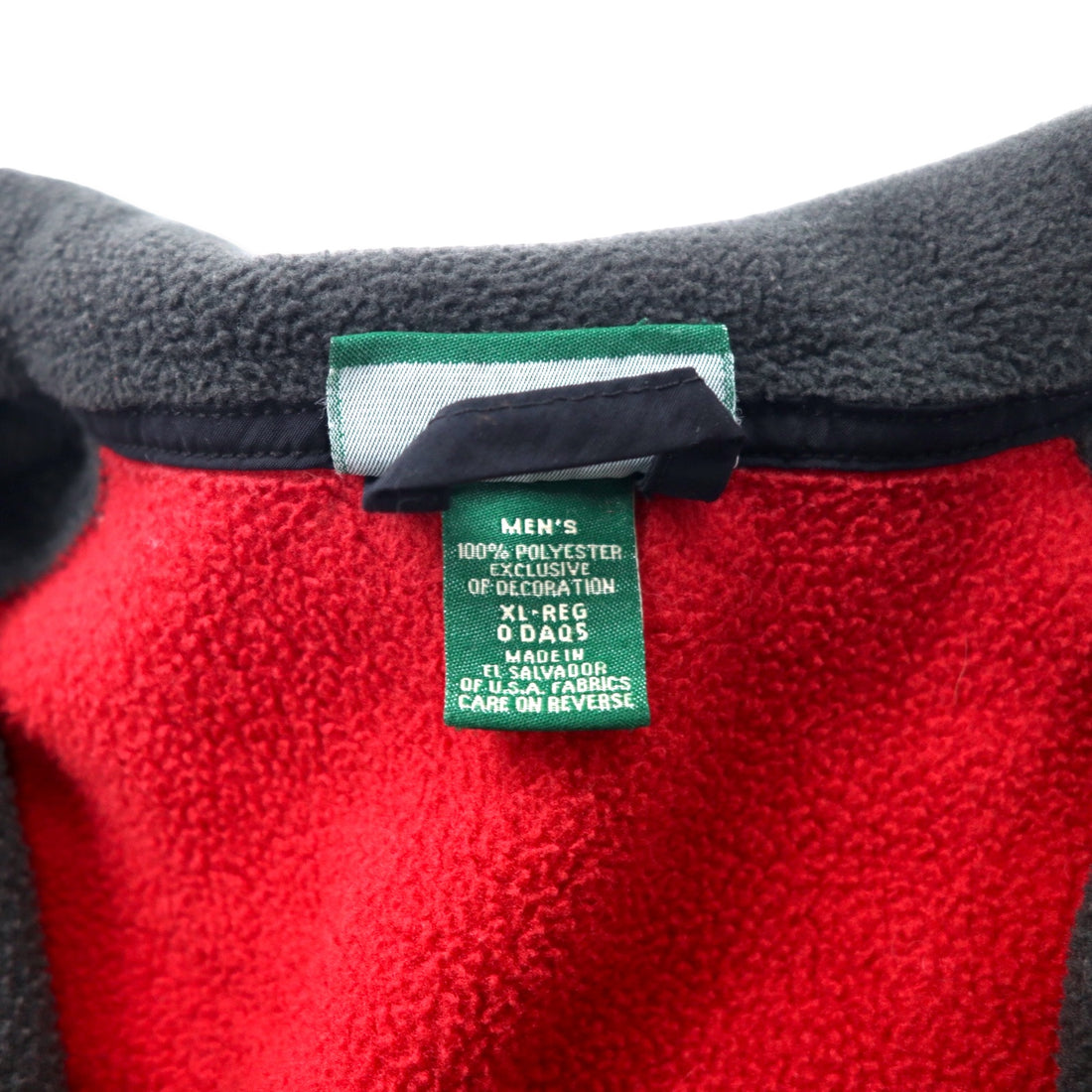 LLBean 90's Full Zip POLARTEC Fleece Jacket XL Red Polyester Mountain Tag Made in El Salvador