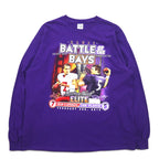 GILDAN Long Sleeve T-Shirt, XL, Purple, Cotton, NFL BATTLE OF THE BAYS