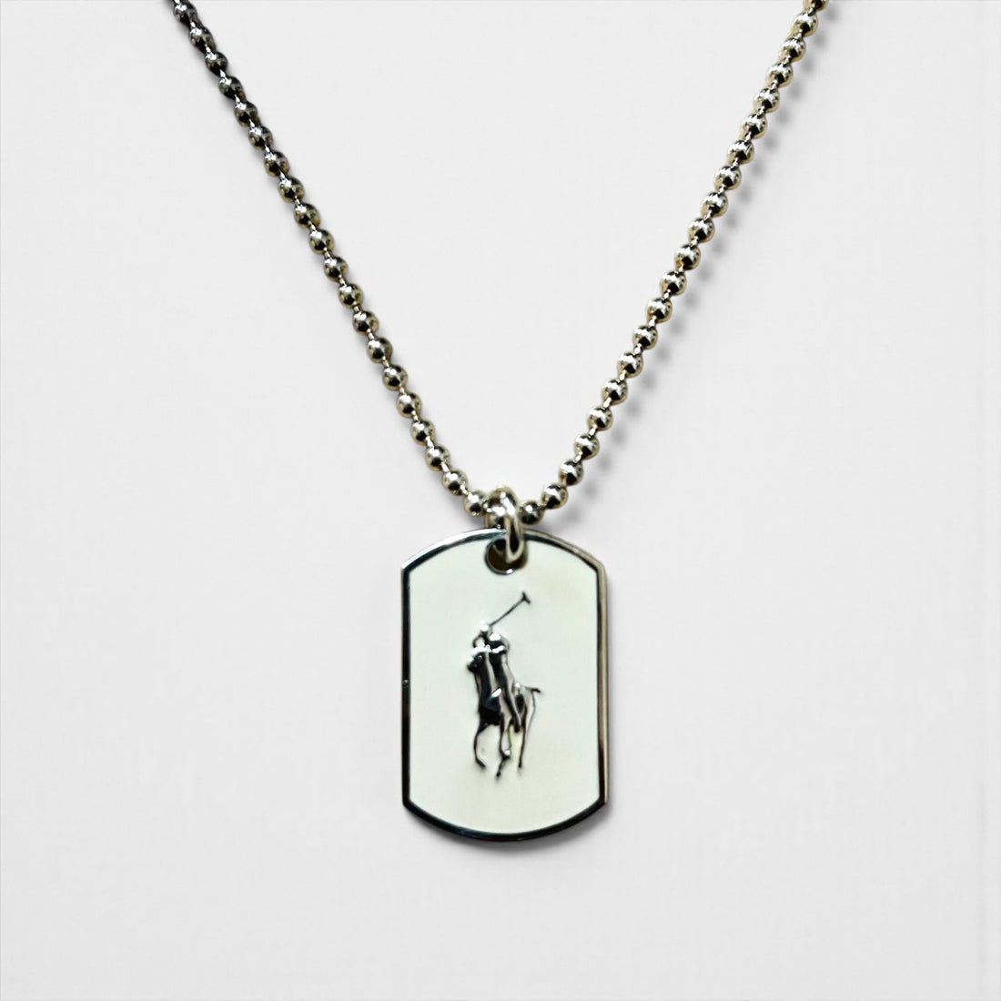 Ralph Lauren ドッグタグ ボールチェーン シルバー ネックレス SILVER 925 プレート ポニー