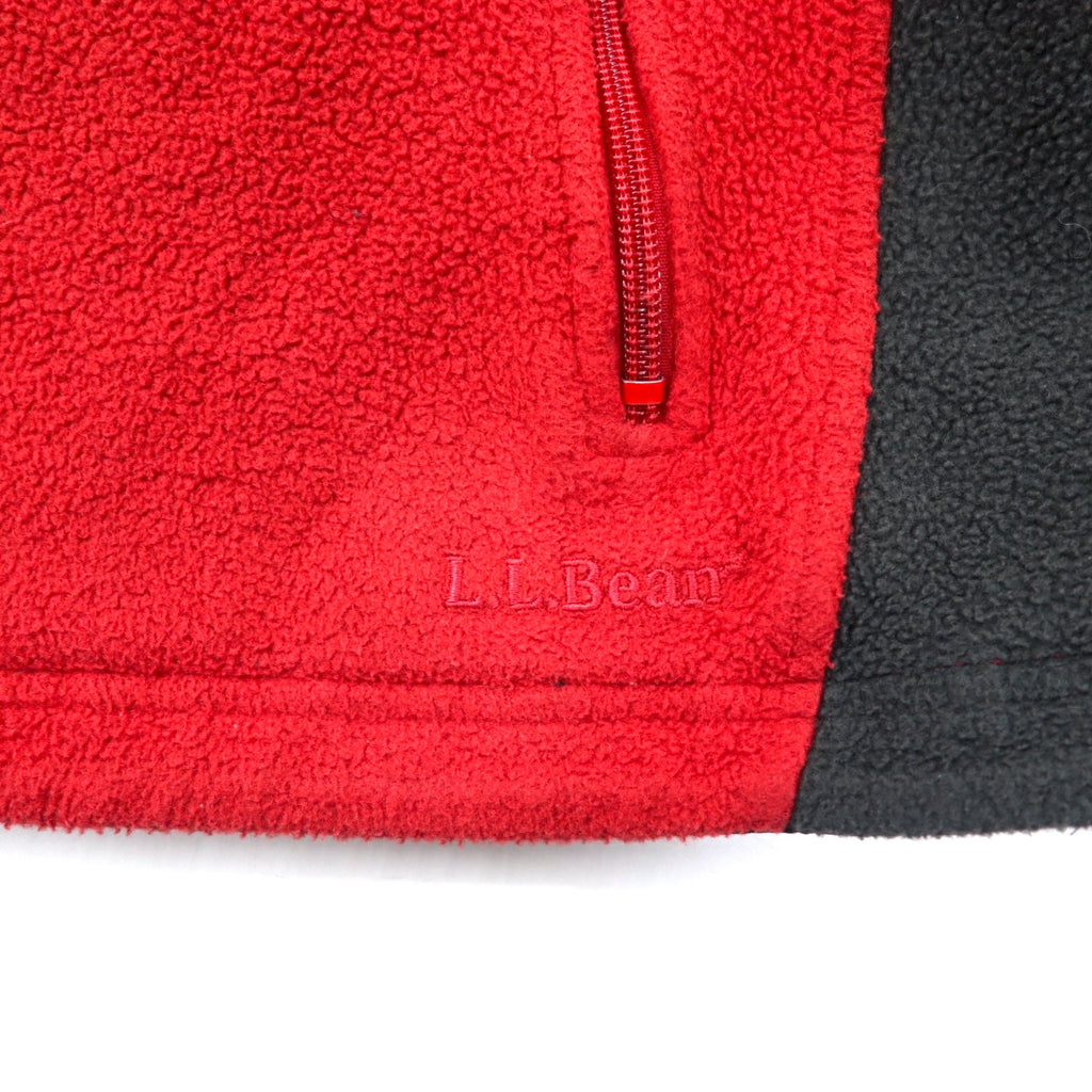 LLBean 90's Full Zip POLARTEC Fleece Jacket XL Red Polyester Mountain Tag Made in El Salvador