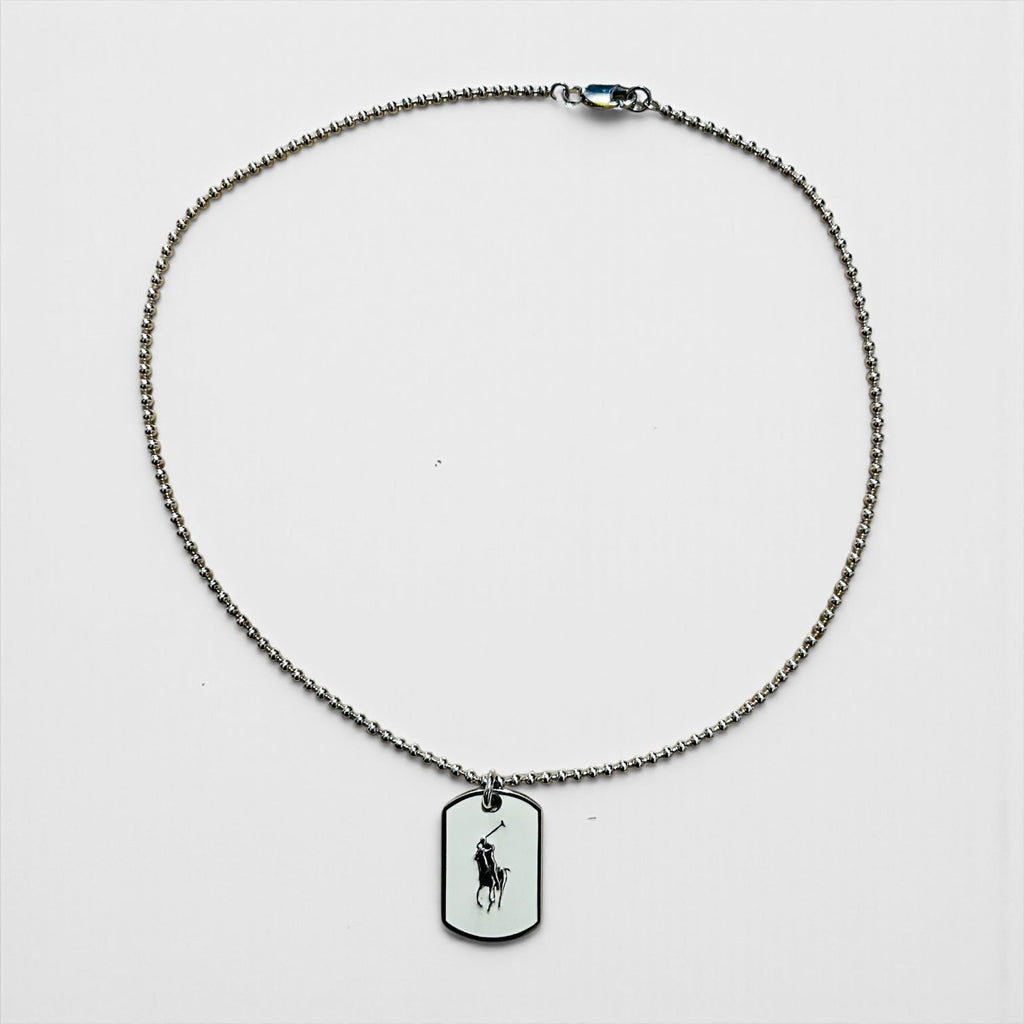 Ralph Lauren ドッグタグ ボールチェーン シルバー ネックレス SILVER 925 プレート ポニー