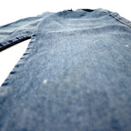 MARITHE FRANCOIS GIRBAUD Baggy Tapered Denim Pants S Blue Ice Wash Cotton Button Fly Made in Japan