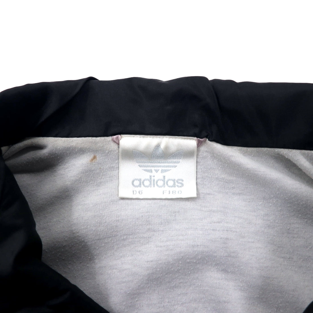adidas 90's Nylon Jacket Windbreaker F180 Black Trefoil Logo Silver Tag Big Size