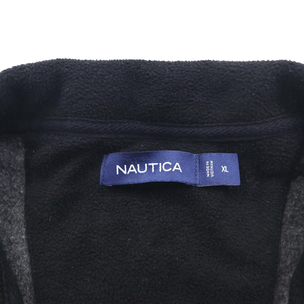 NAUTICA Full Zip Fleece Jacket XL Gray Drawcord