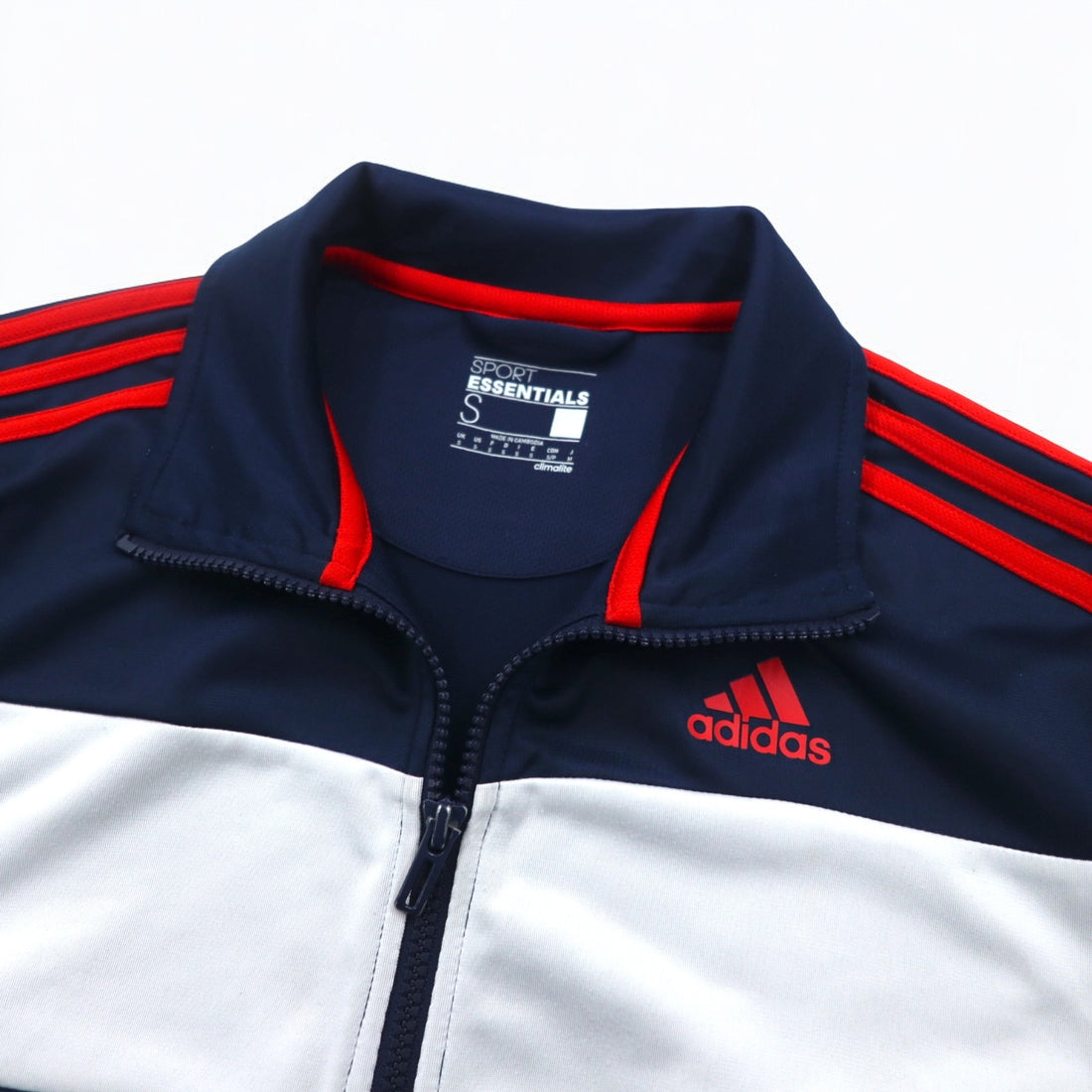 adidas SPORT ESSENTIAL 3-Stripes Track Jacket Jersey M Navy CLIMALITE