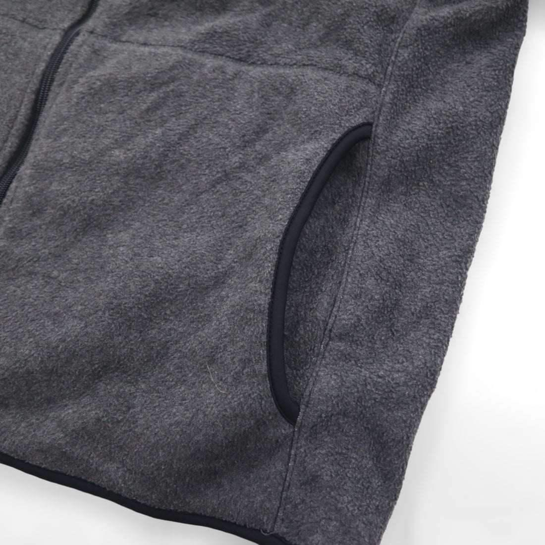 NAUTICA Full Zip Fleece Jacket XL Gray Drawcord