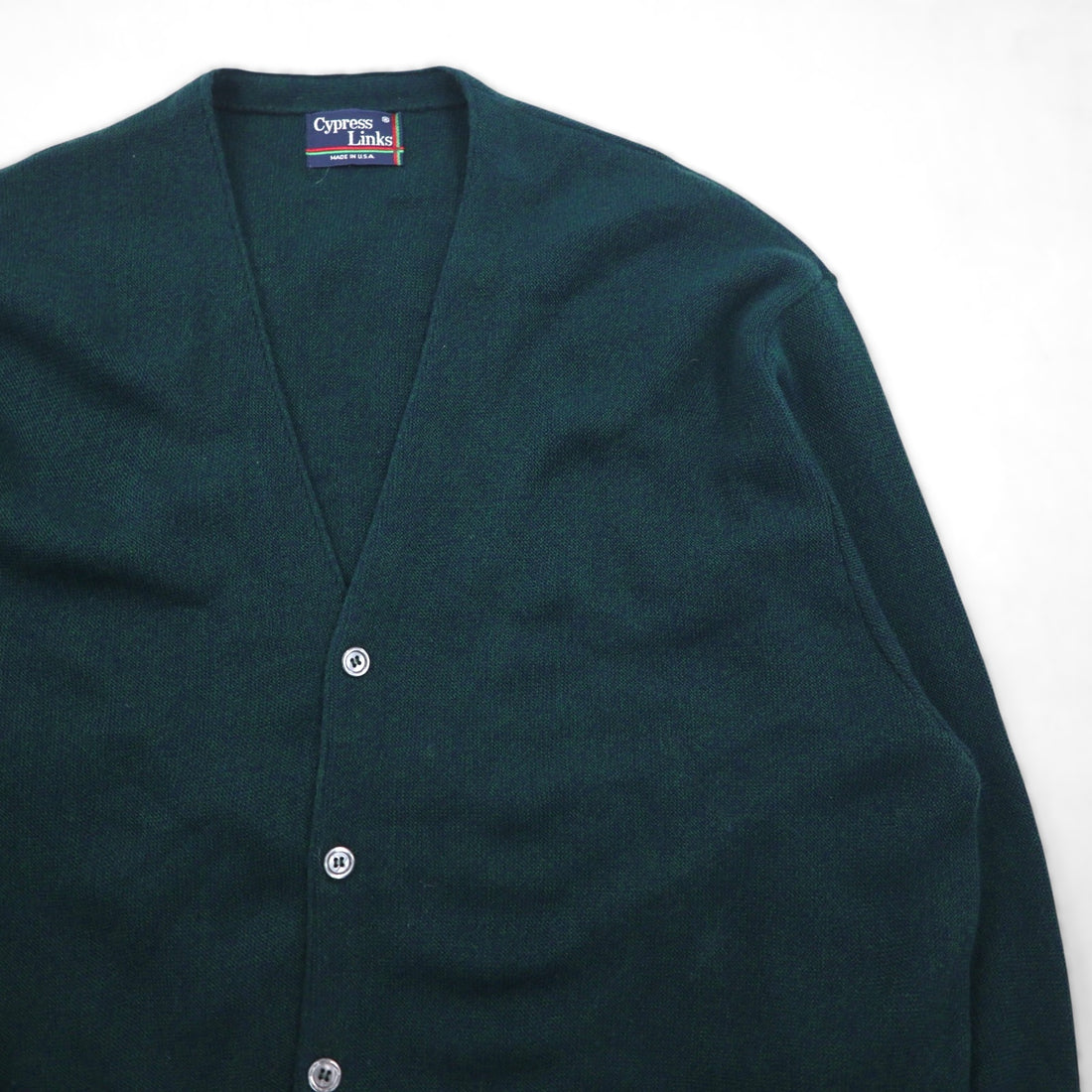 90s USA Vintage Cardigan Cypress Links 90s USA Made Acrylic Knit Cardigan XL Khaki