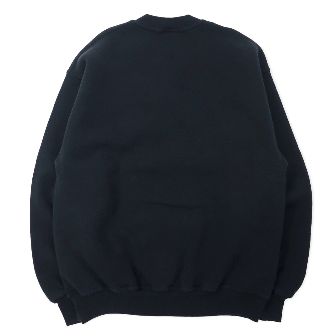 JERZEES USA製 90年代 SUPER SWEATS クルーネック スウェット M ブラック コットン 裏起毛 DUNELAND SOCCER ワンポイント刺繍