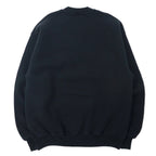 JERZEES USA製 90年代 SUPER SWEATS クルーネック スウェット M ブラック コットン 裏起毛 DUNELAND SOCCER ワンポイント刺繍