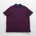 POLO RALPH LAUREN クラシックフィット ボーダー ポロシャツ XL ネイビー ボルドー スモールポニー刺繍