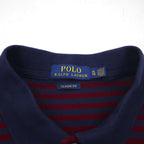 POLO RALPH LAUREN クラシックフィット ボーダー ポロシャツ XL ネイビー ボルドー スモールポニー刺繍