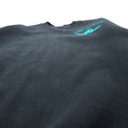 JERZEES USA製 90年代 SUPER SWEATS クルーネック スウェット M ブラック コットン 裏起毛 DUNELAND SOCCER ワンポイント刺繍