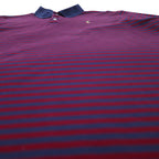 POLO RALPH LAUREN クラシックフィット ボーダー ポロシャツ XL ネイビー ボルドー スモールポニー刺繍