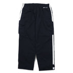 Champion 90s Cargo Track Pants Jersey L Black Side Line Pocket 3 Color Tag