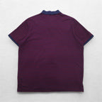 POLO RALPH LAUREN クラシックフィット ボーダー ポロシャツ XL ネイビー ボルドー スモールポニー刺繍