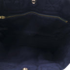 HERMES Foul Tote PM Tote Bag, Navy Canvas, Made in France