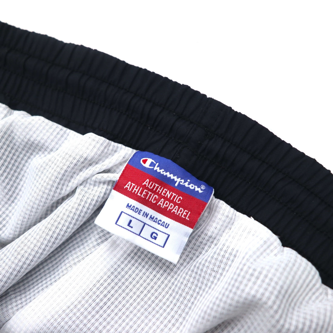 Champion 90s Cargo Track Pants Jersey L Black Side Line Pocket 3 Color Tag