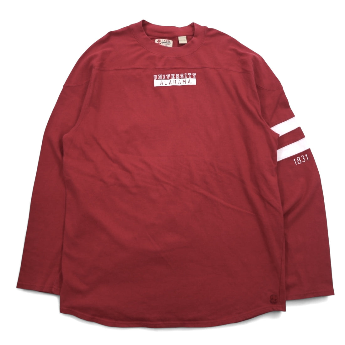 IZOD College Long Sleeve T-Shirt, 3XL, Red, Cotton, ALABAMA UNIVERSITY