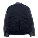 AMANATI Leather Switch Melton Stadium Jacket L Black Wool Leather HAMPTON'S