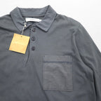 SUBTLE polo shirt S size grey chest pocket silver and gold available made in Japan unused