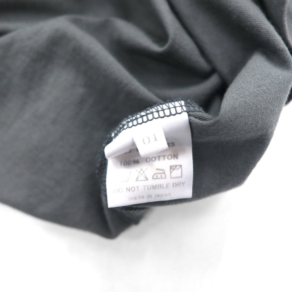 SUBTLE polo shirt S size grey chest pocket silver and gold available made in Japan unused