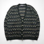 90s USA Vintage Cardigan V-Neck Acrylic Knit XL Multicolor DAVID TAYLOR90s Made in