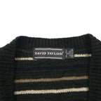 90s USA Vintage Cardigan V-Neck Acrylic Knit XL Multicolor DAVID TAYLOR90s Made in