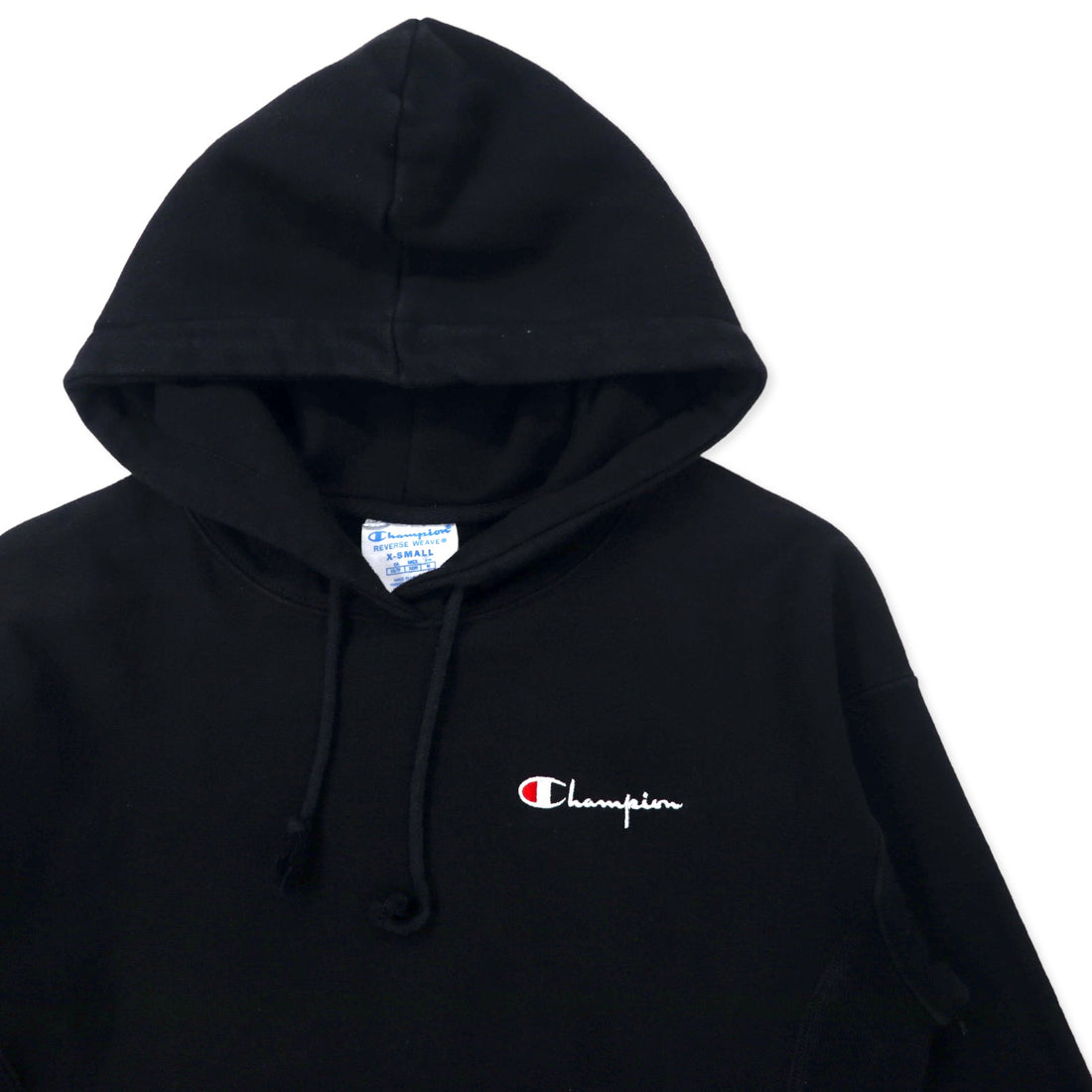 Champion リバースウィーブ プルオーバー パーカー M ブラック コットン 裏起毛 青単タグ 復刻 ホンジュラス製