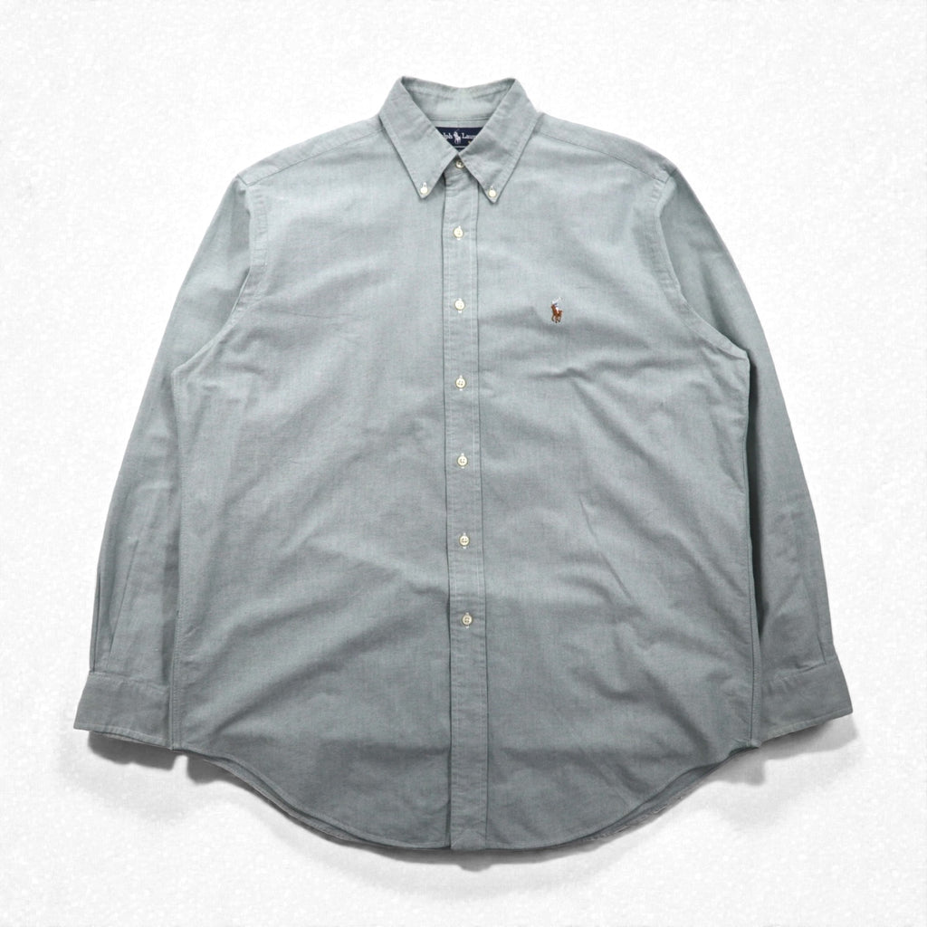 Ralph Lauren 90s Oxford Button-Down Shirt, XL, Green, YARMOUTH Small Pony Embroidery