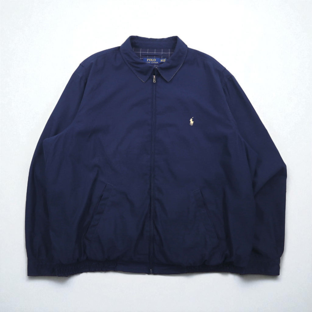 Polo Ralph Lauren Harrington Swing Jacket, Size 2XL, Navy, Check Lining, Small Pony Embroidery, Chin Strap, Oversized